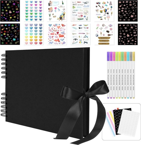 Black scrapbook pages photo - black,