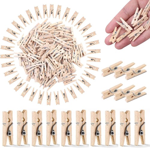 Mini wooden pegs 100 tiny - mini,