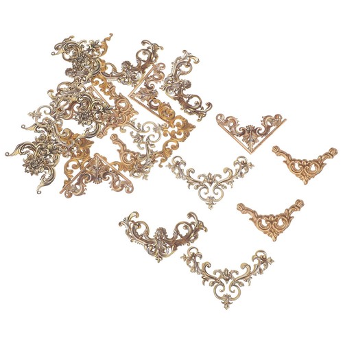 Golden baroque photo frame - golden,