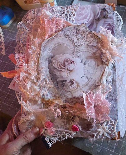 Handmade lace scrapbook album - lace,