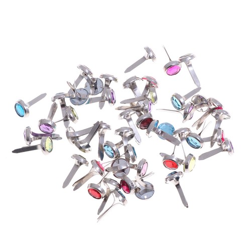 Assorted color metal brads - assorted,